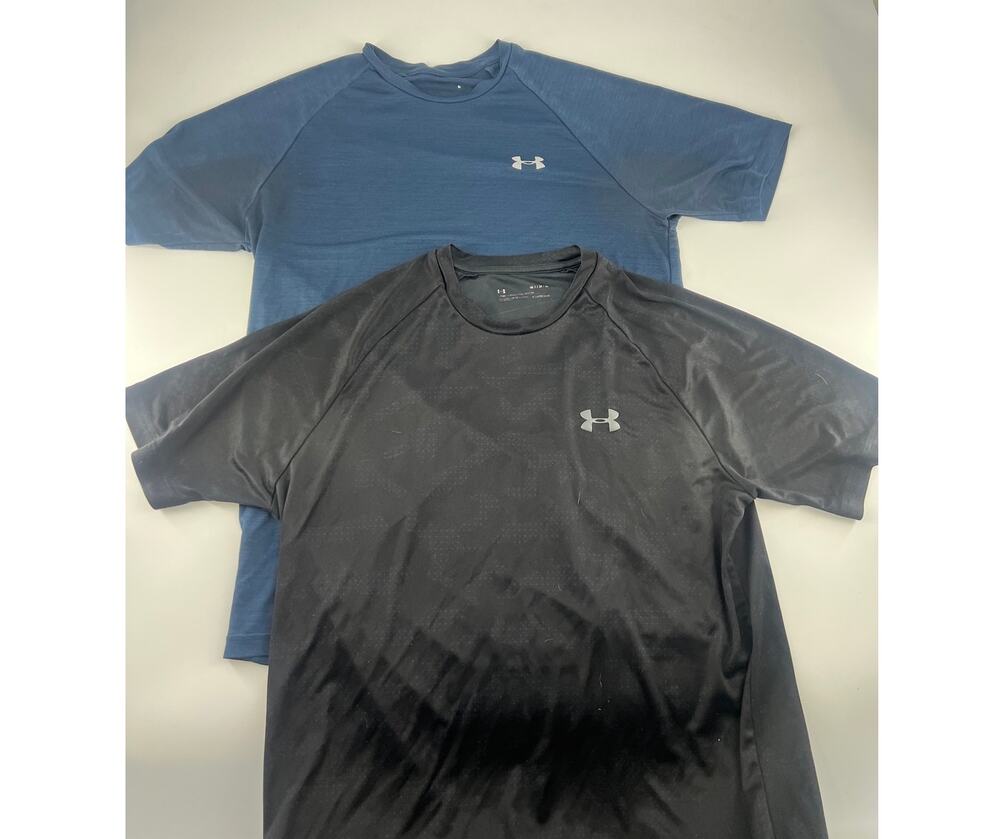 Under Armour Shirts (2) Blue Black Med Athletic Sportswear Activewear Pullover